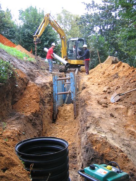 Pose de canalisation