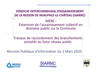 Travaux d'extension du réseau public d'assainissement sur la commune de Méré